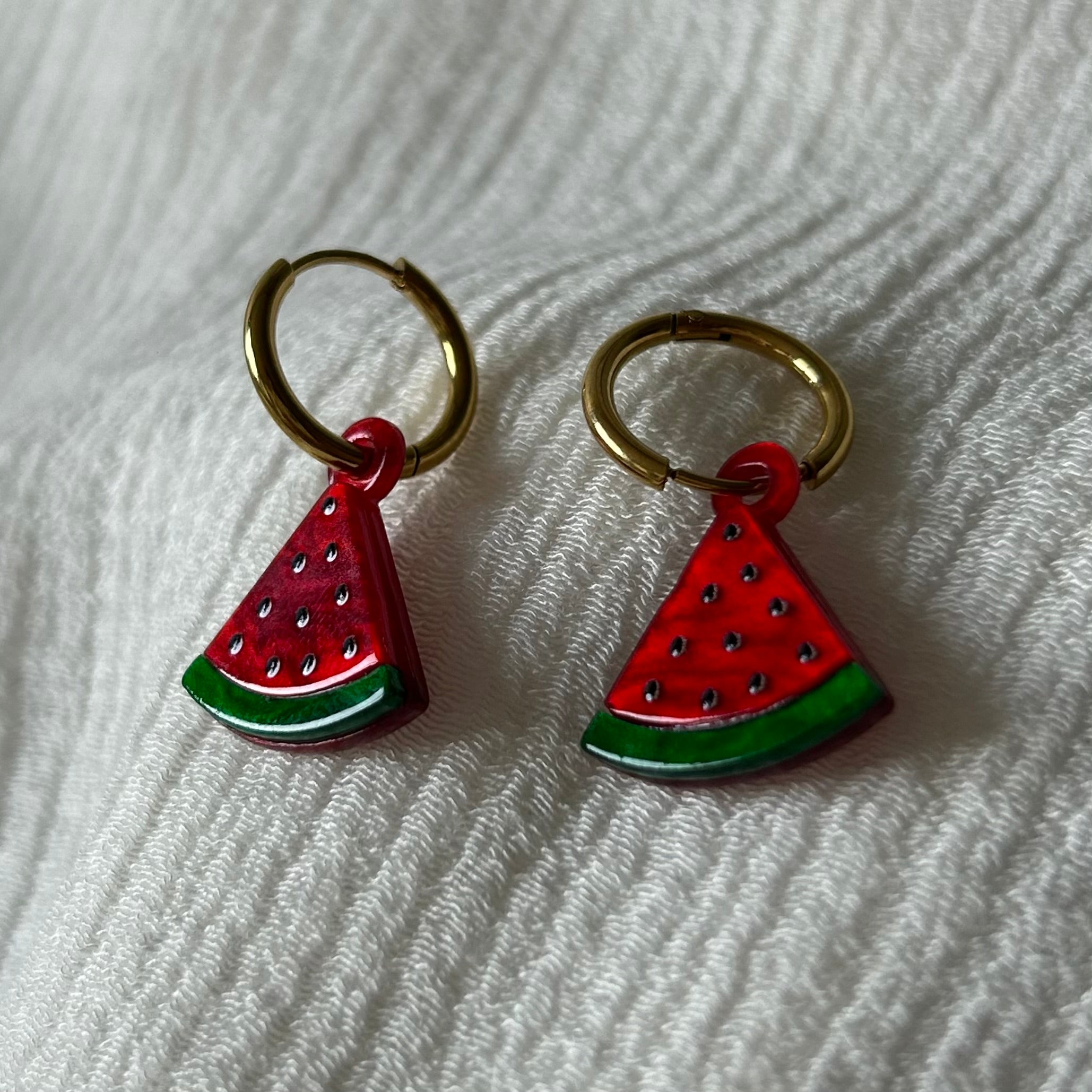 Pendientes Sandía - El jardín de las joyas