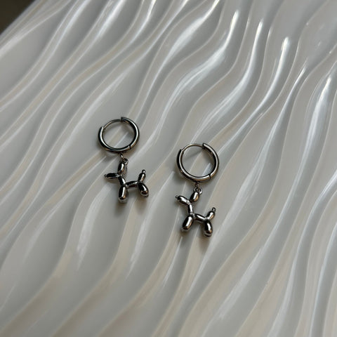 Silver Globe Earrings