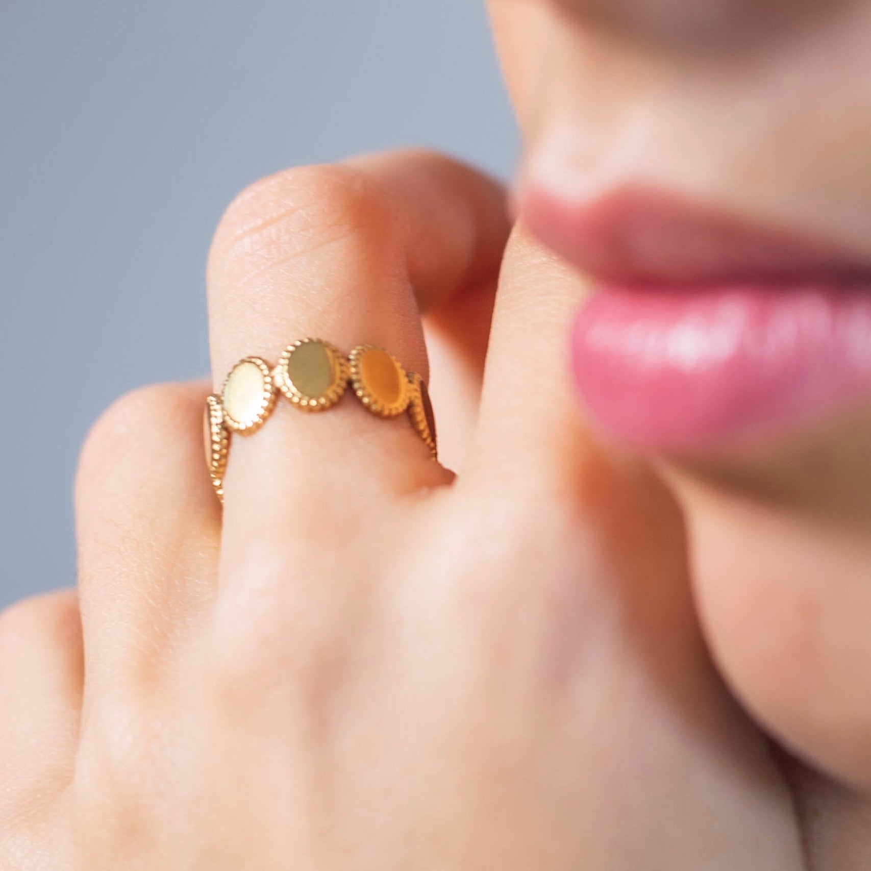 Anillo Agatis Gold - El jardín de las joyas