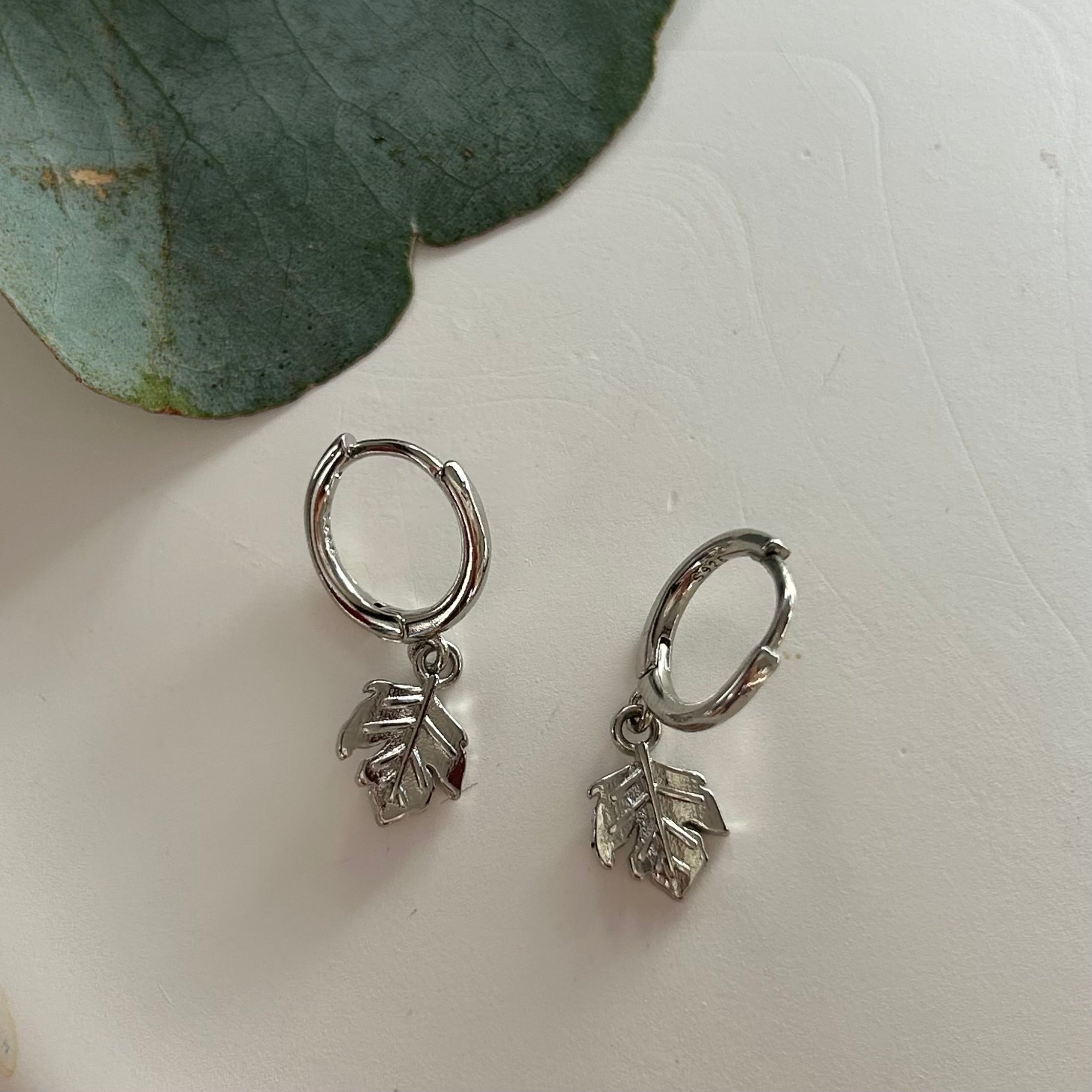 Pendientes Hoja Silver - El jardín de las joyas