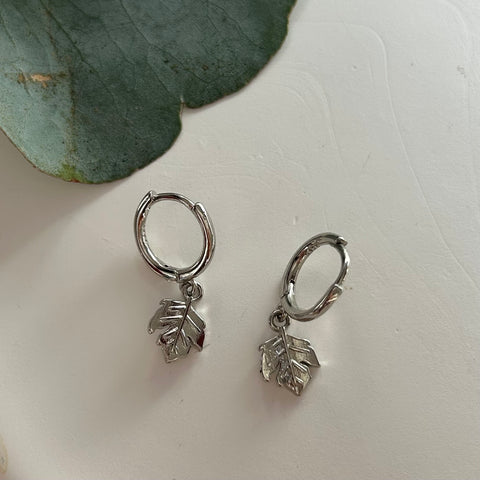 Silver Leaf Earrings