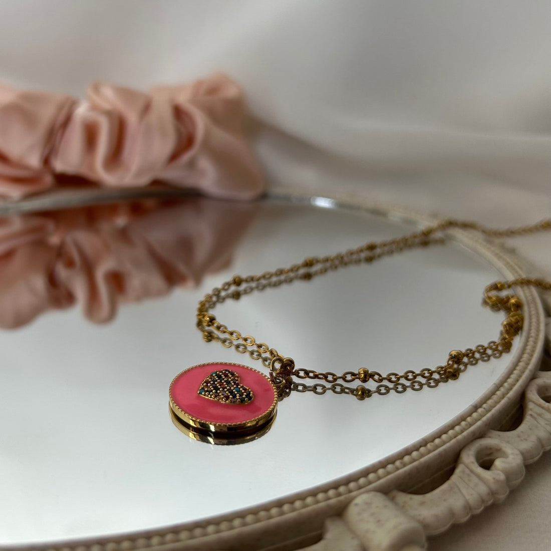 Collar pink love - El jardín de las joyas