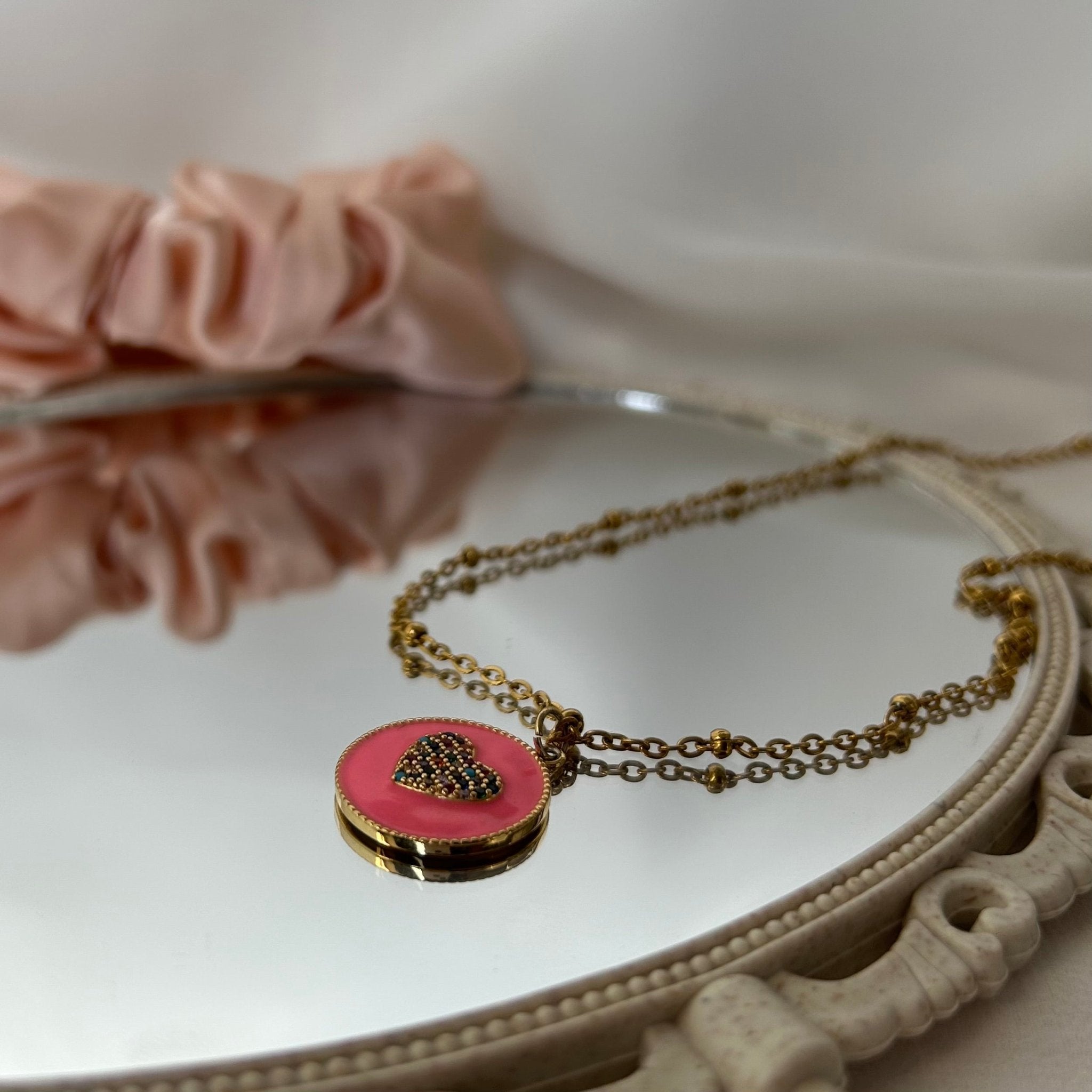 Collar pink love - El jardín de las joyas