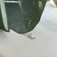 Pendientes mini serpiente Silver