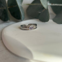 Anillo Gema lila