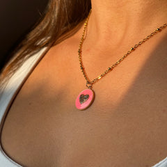Pink love necklace
