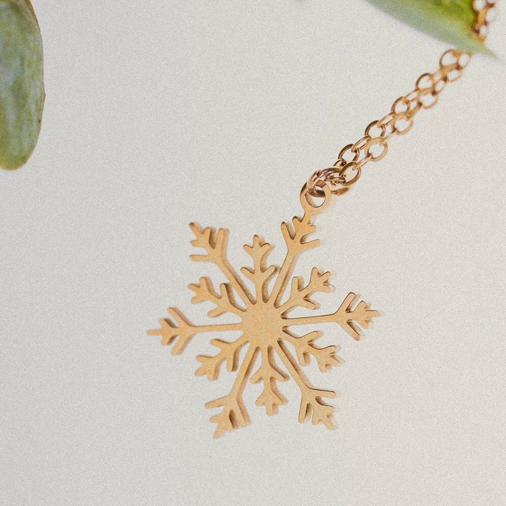 Collar Copo de nieve ❄️ Gold - El jardín de las joyas