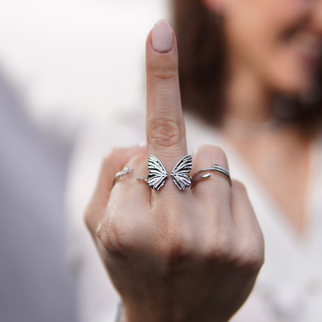 Anillo Mariposa Silver - El jardín de las joyas