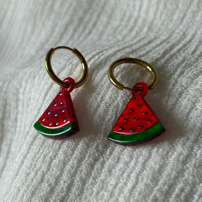 Pendientes Sandía - El jardín de las joyas