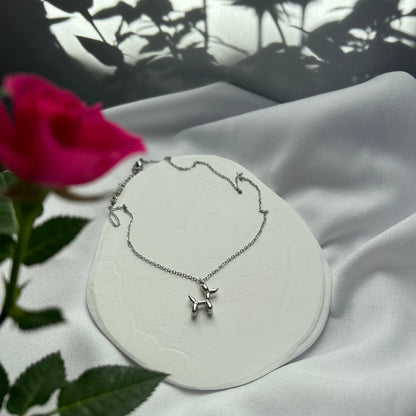 Collar Globo perrito Silver - El jardín de las joyas