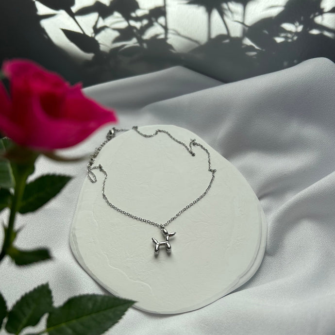 Collar Globo perrito Silver - El jardín de las joyas