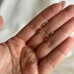 Pendientes Fatsia Fucsia