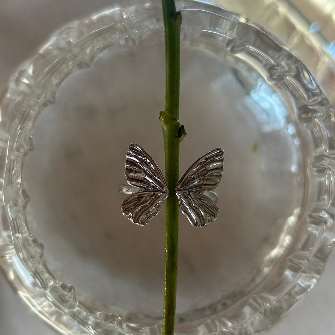 Anillo Mariposa Silver - El jardín de las joyas