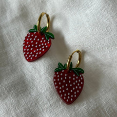 Pendientes Fresa