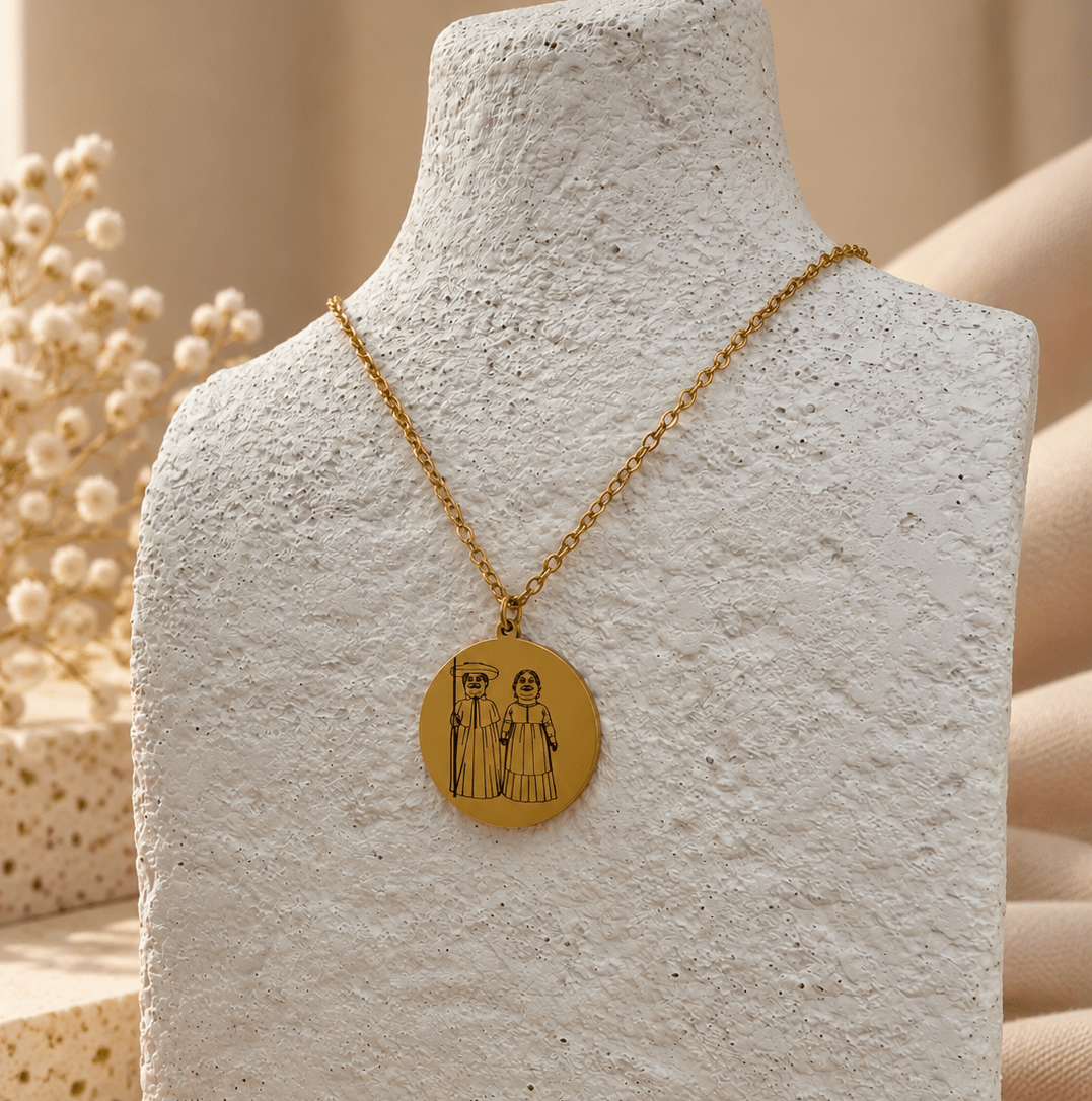 Collar Medalla Gigantillos Dorado/plateado - El jardín de las joyas