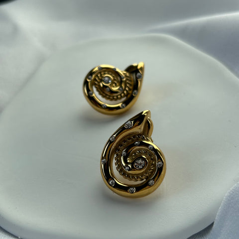 Pendientes Caracola Gold