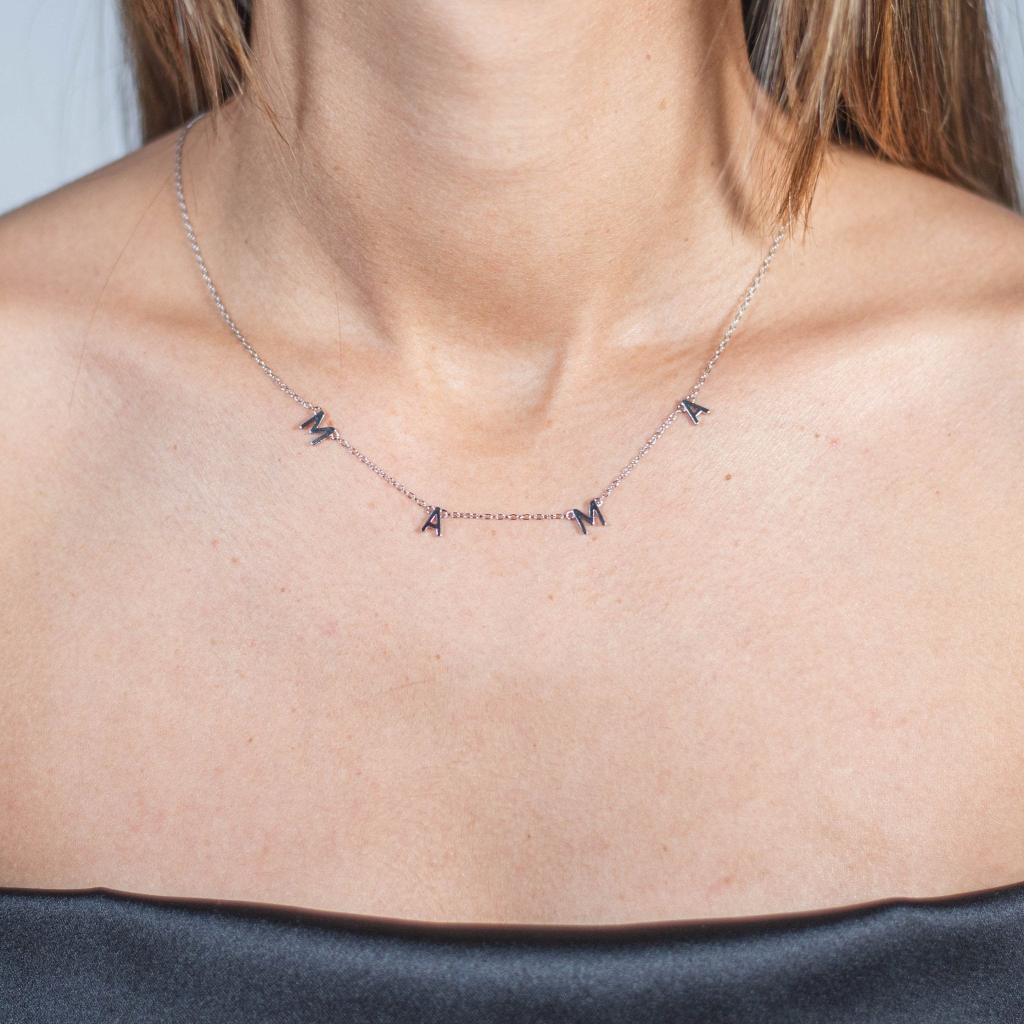 Collar mama mayúsculas Silver - El jardín de las joyas