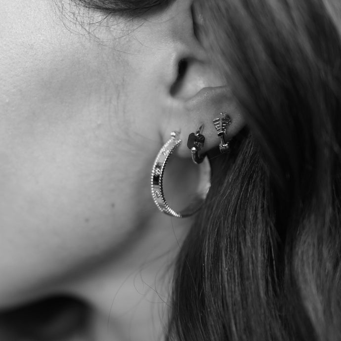 Pendientes Raspa Silver - El jardín de las joyas