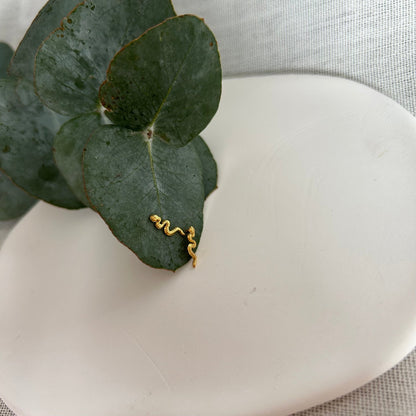 Pendientes mini serpiente Gold - El jardín de las joyas