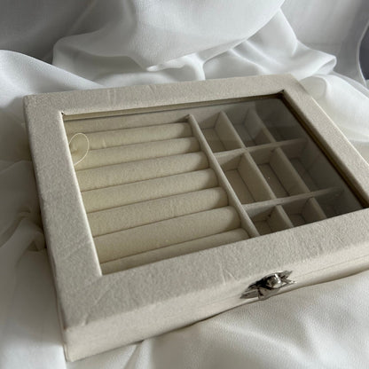 Joyero Irís Beige Personalizado - El jardín de las joyas