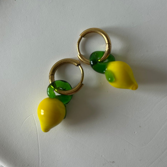Pendientes limón - El jardín de las joyas