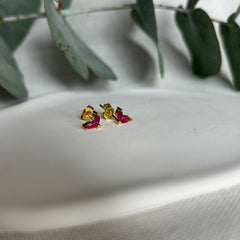 Pendientes Pétalo Fucsia