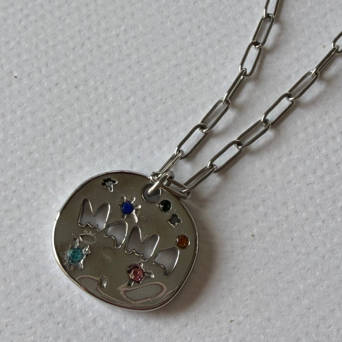 Collar Mama gemas Silver - El jardín de las joyas