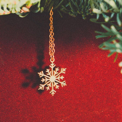 Collar Copo de nieve ❄️ Gold - El jardín de las joyas