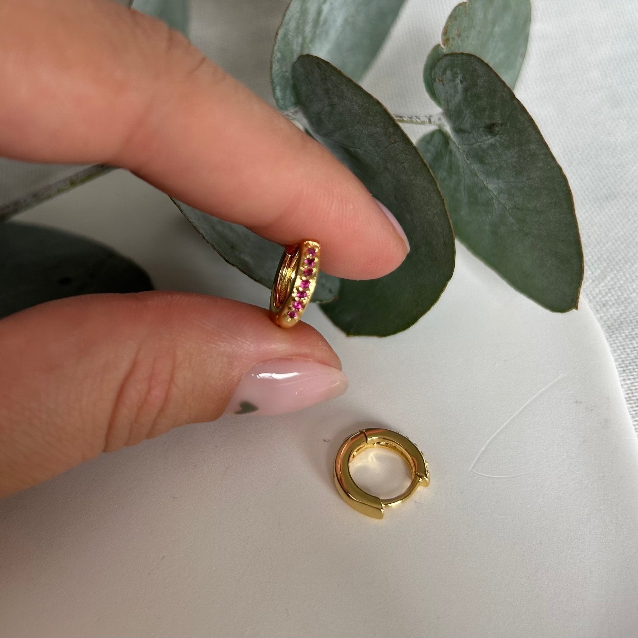 Pendientes Aro Frambuesa - El jardín de las joyas