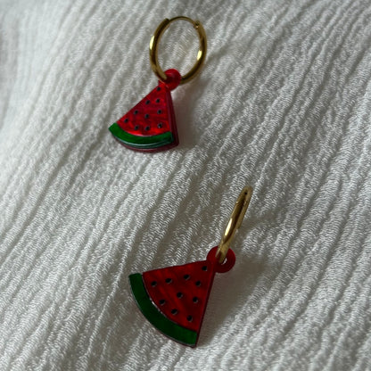 Pendientes Sandía - El jardín de las joyas