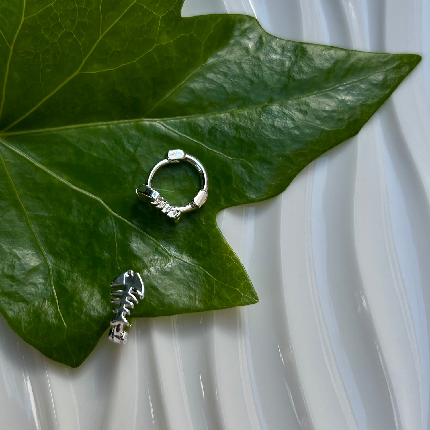 Pendientes Raspa Silver - El jardín de las joyas