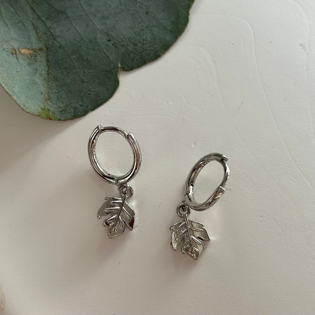 Pendientes Hoja Silver - El jardín de las joyas