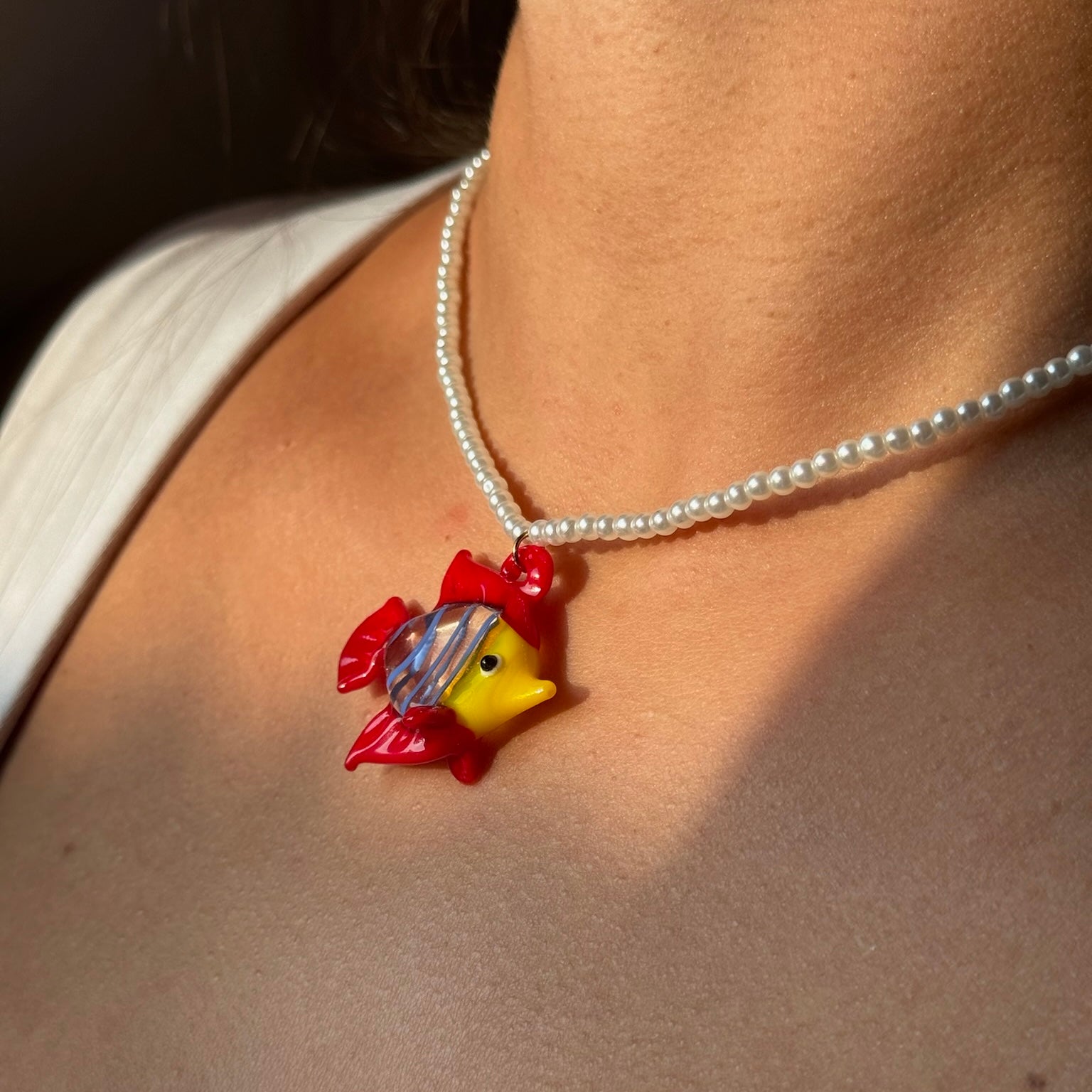 Collar perlas pez - El jardín de las joyas