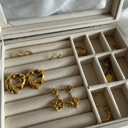 Joyero Irís Beige Personalizado - El jardín de las joyas