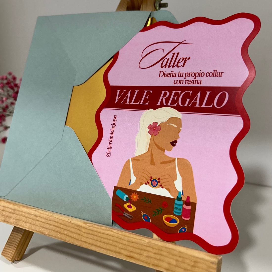 Tarjeta Regalo para Taller de Joyería con Resina - El jardín de las joyas