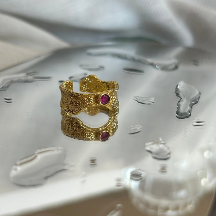 Anillo Rubí Gold - El jardín de las joyas