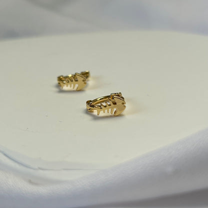 Pendientes Raspa Gold - El jardín de las joyas
