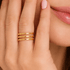 Anillo Triple Dorado - El jardín de las joyas