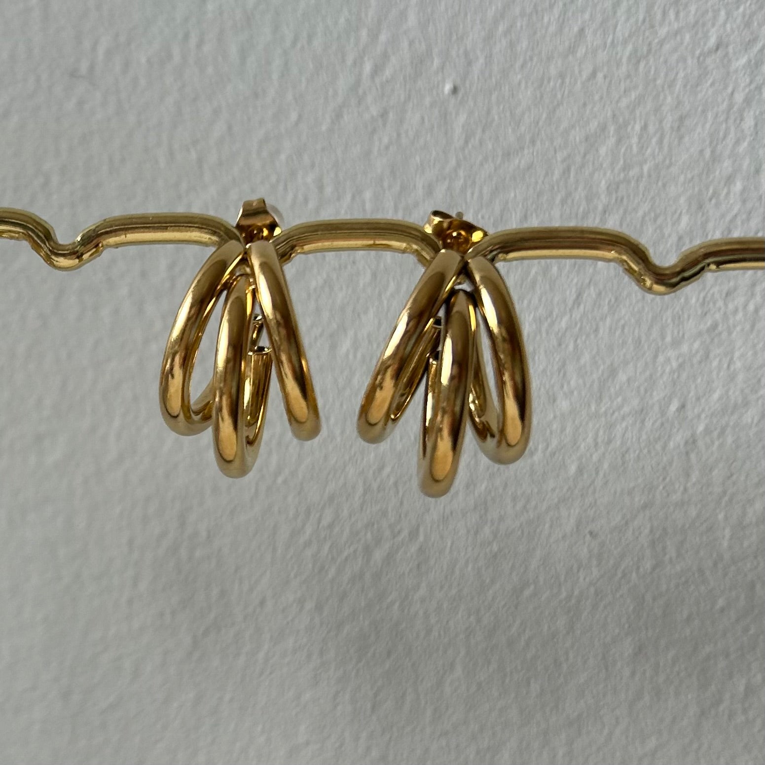 Pendientes Triple aro groos - El jardín de las joyas