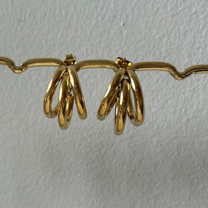 Pendientes Triple aro groos - El jardín de las joyas