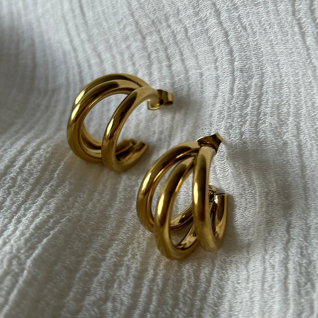 Pendientes Triple aro groos - El jardín de las joyas