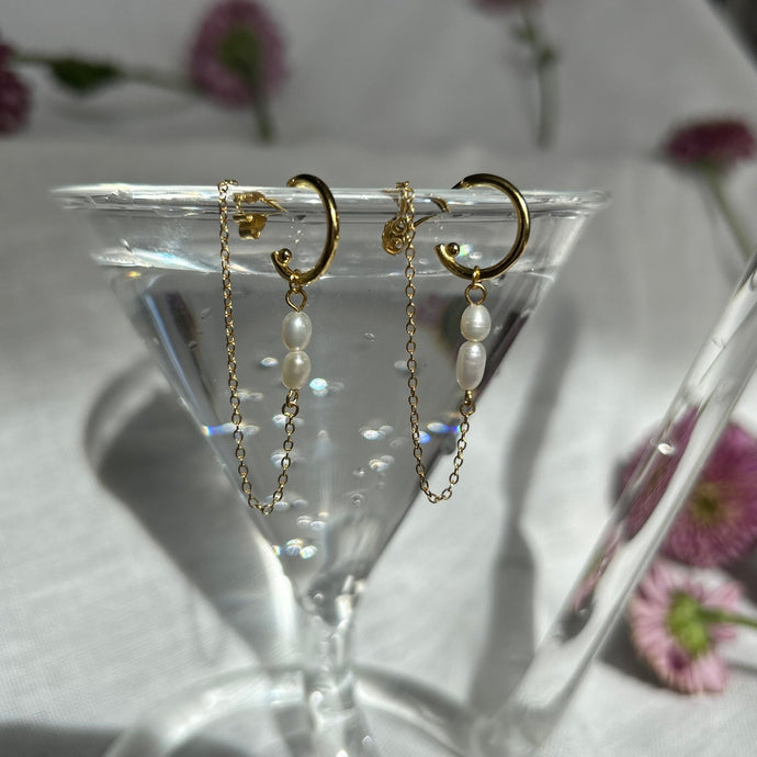 Pendientes Glicina Gold - El jardín de las joyas