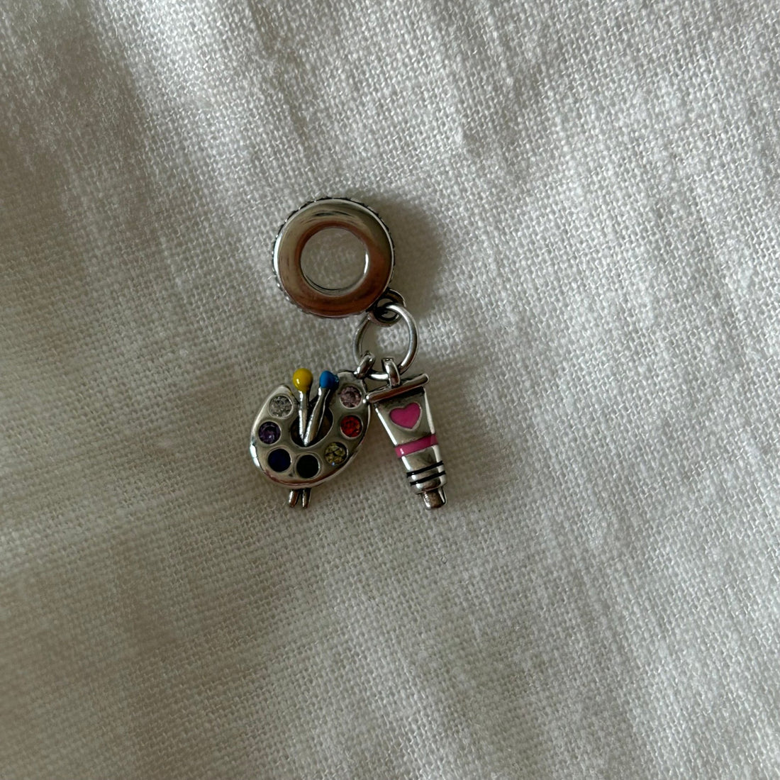Charm Paleta de Colores y Tubo de Pintura - El jardín de las joyas