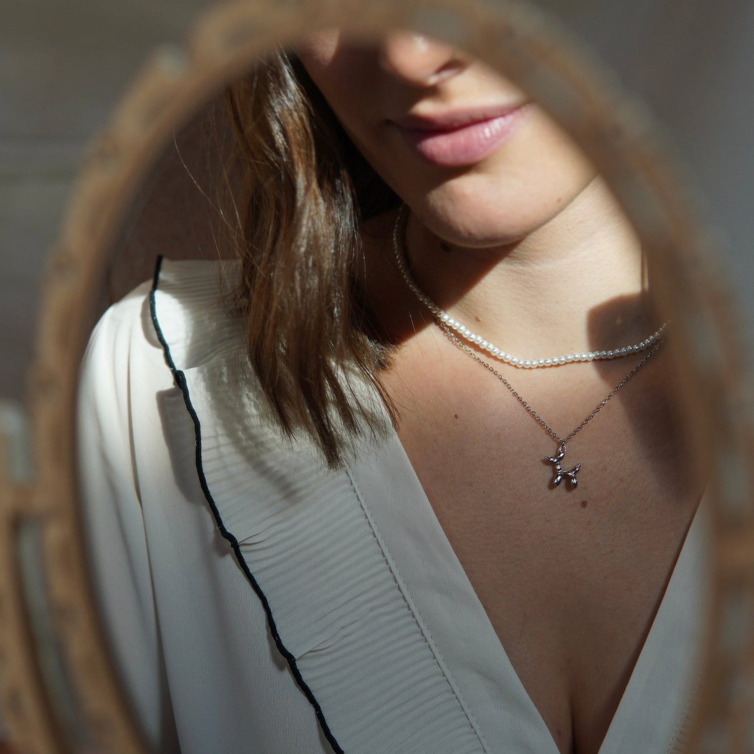 Collar Globo perrito Silver - El jardín de las joyas