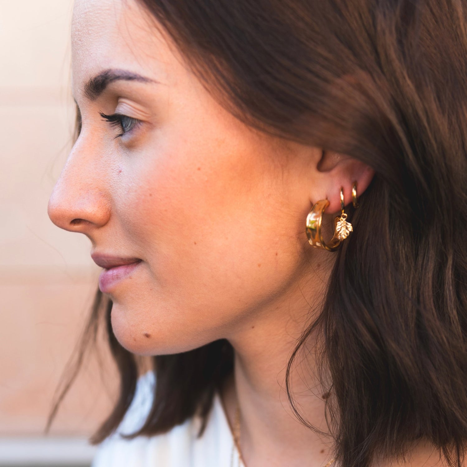 Pendientes Hoja Gold - El jardín de las joyas