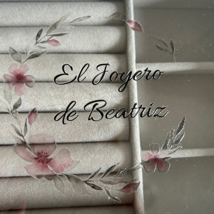 Joyero Irís Gris Personalizado - El jardín de las joyas