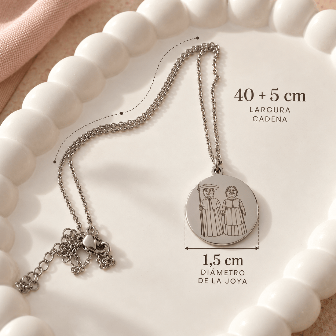Collar Medalla Gigantillos Dorado/plateado - El jardín de las joyas