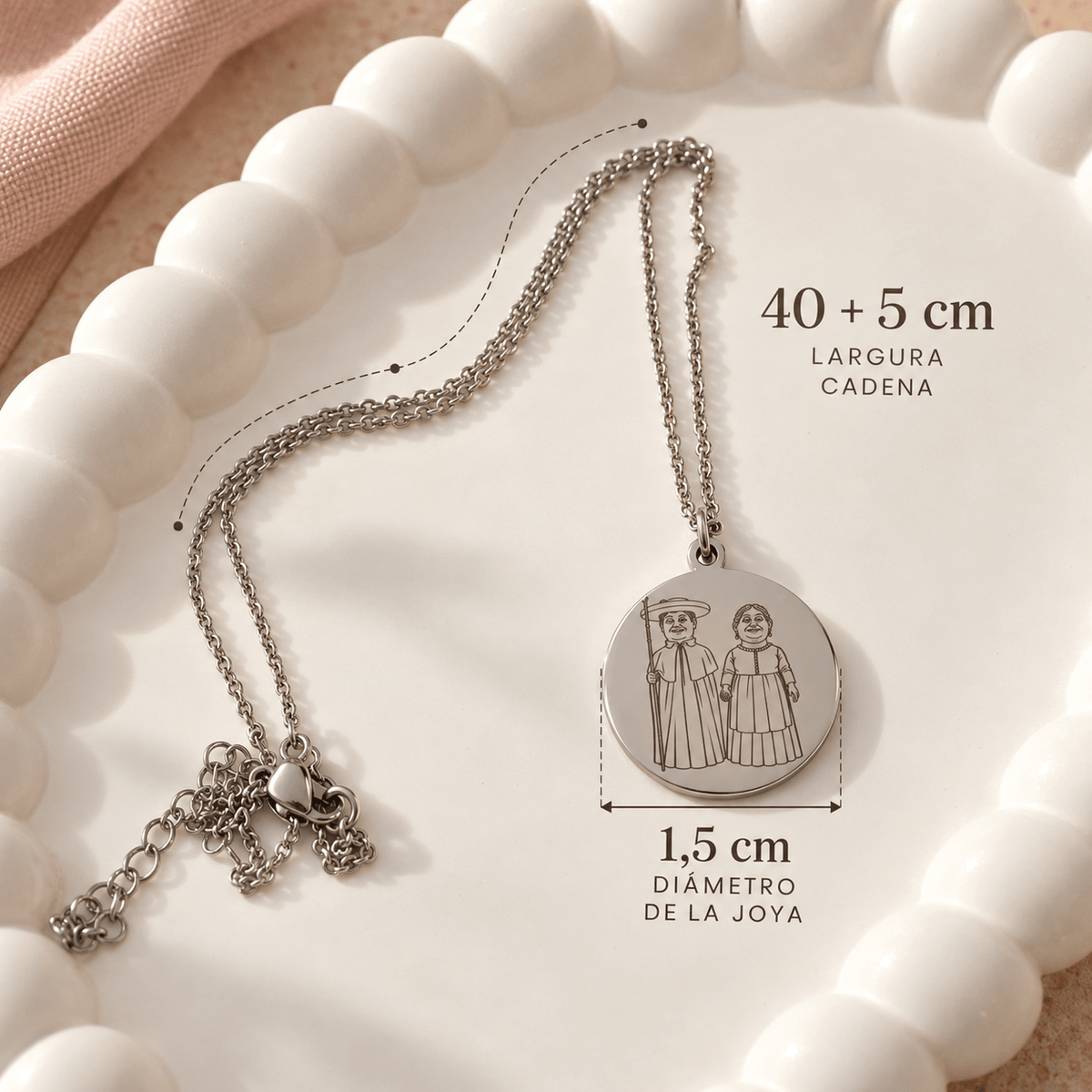Collar Medalla Gigantillos Dorado/plateado - El jardín de las joyas