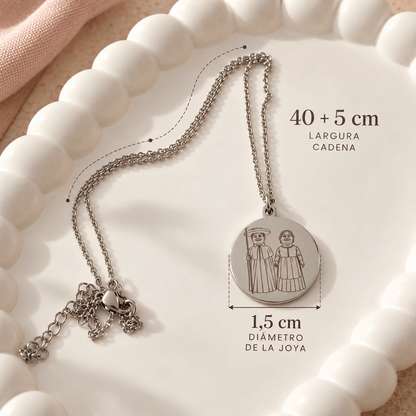 Collar Medalla Gigantillos Dorado/plateado - El jardín de las joyas