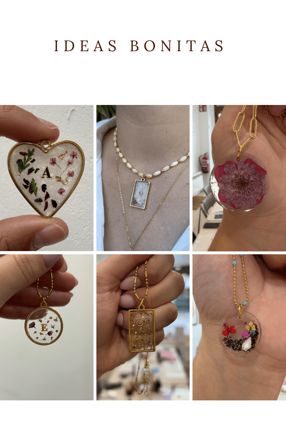 Taller Collar de resina Día 5 de Septiembre 12:30✨ - El jardín de las joyas